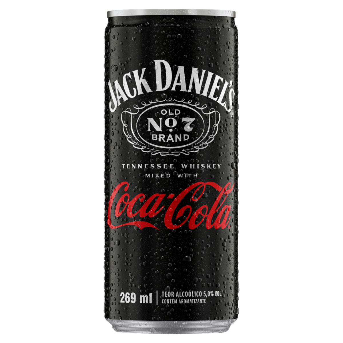 Bebida Mista Alco&oacute;lica Gaseificada Old No. 7 Jack Daniel's e Coca-Cola Lata 269ml