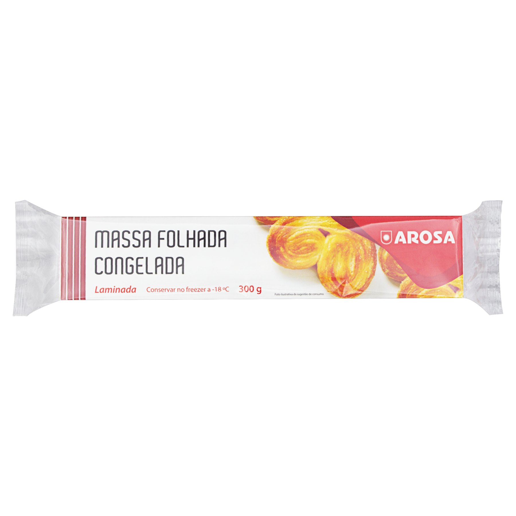 Massa Folhada Laminada Congelada Arosa Pacote 300g