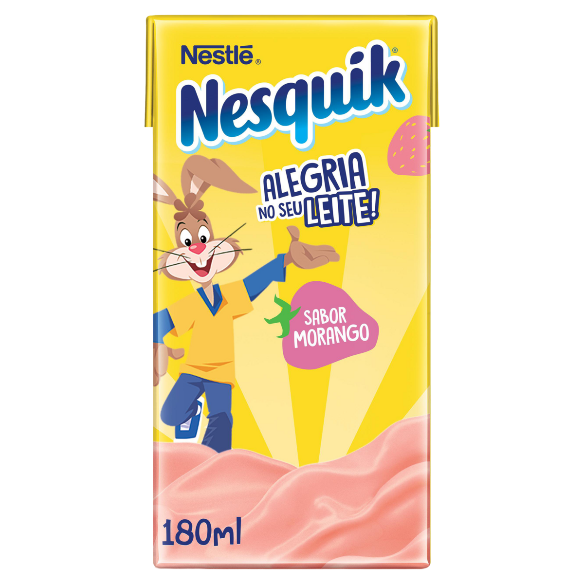 Bebida L&aacute;ctea UHT Morango Nesquik Nestl&eacute; Caixa 180ml&nbsp;