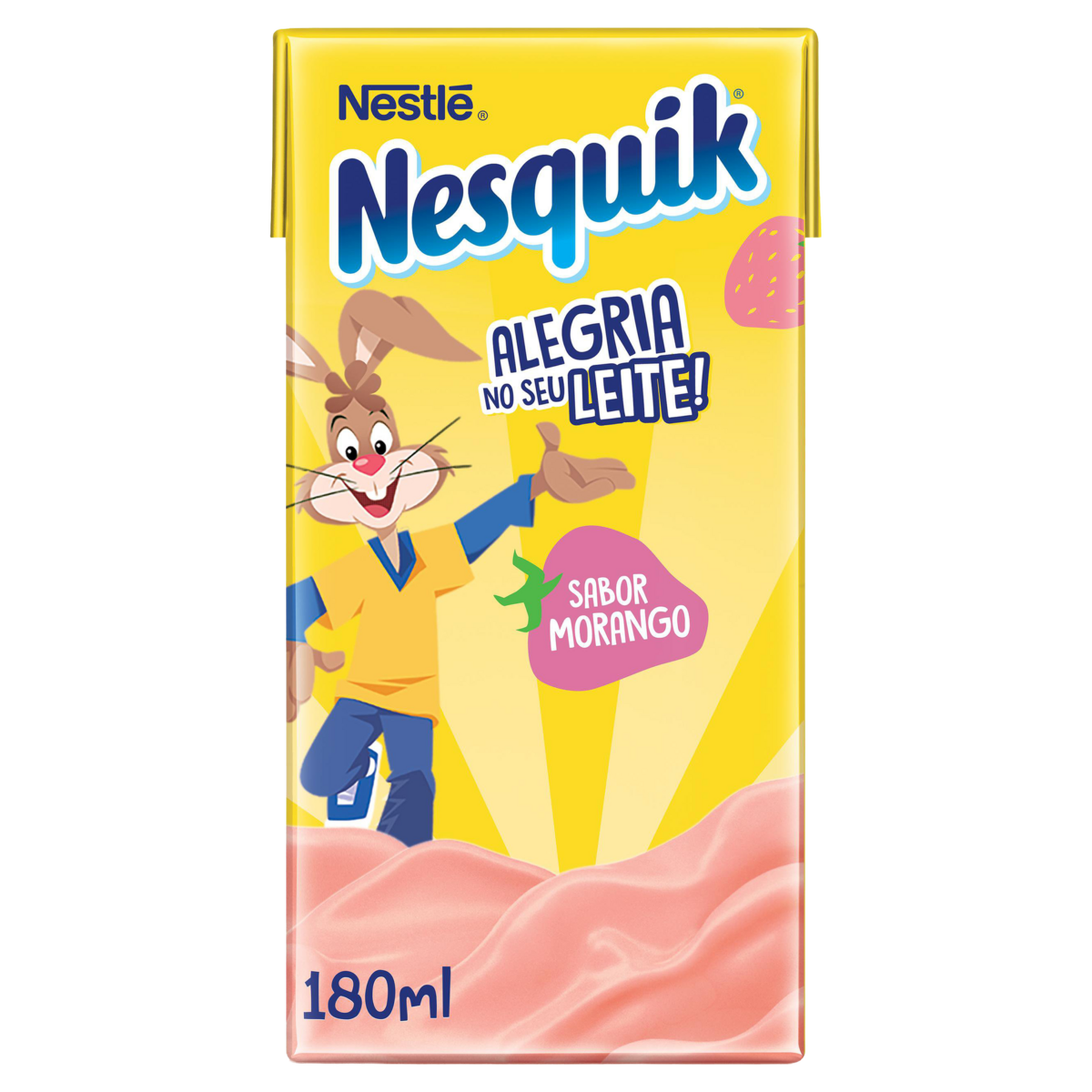 Bebida L&aacute;ctea UHT Morango Nesquik Nestl&eacute; Caixa 180ml&nbsp;