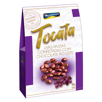 Uva Passa Confeitada com Chocolate ao Leite Tocata Montevérgine 80g