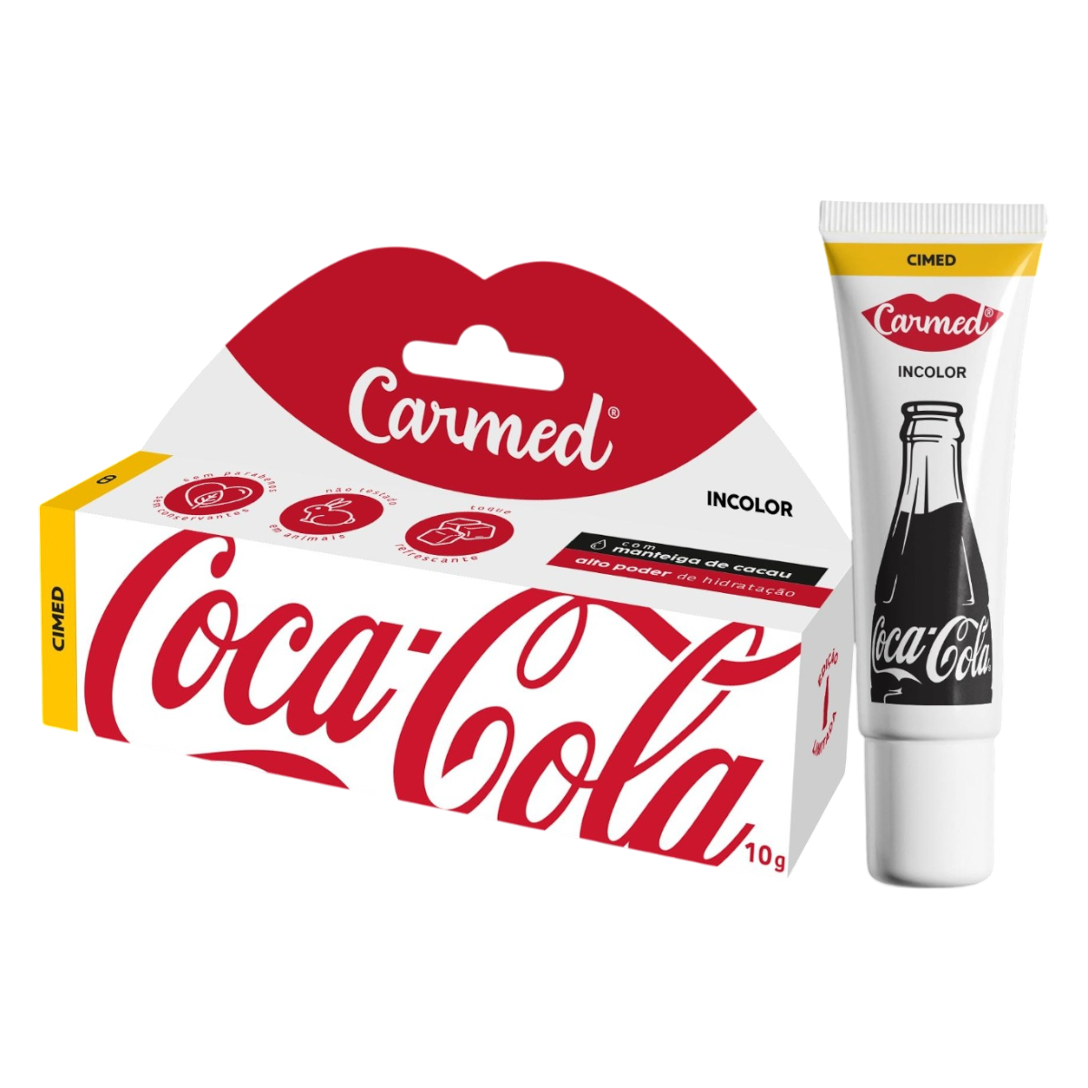 Hidratante Labial Coca-Cola Carmed Caixa 10g