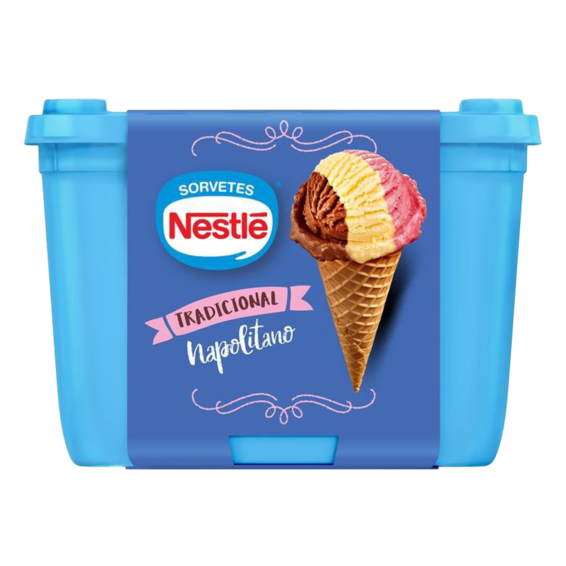 Sorvete Napolitano Tradicional Nestl&eacute; Pote 1,5l
