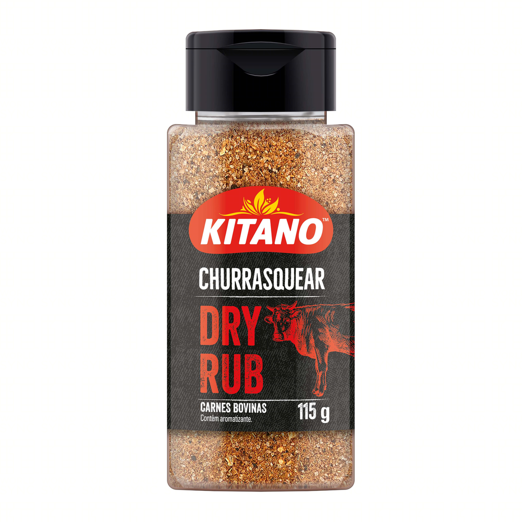 Tempero Dry Rub para Carnes Bovinas Kitano Churrasquear Frasco 115g
