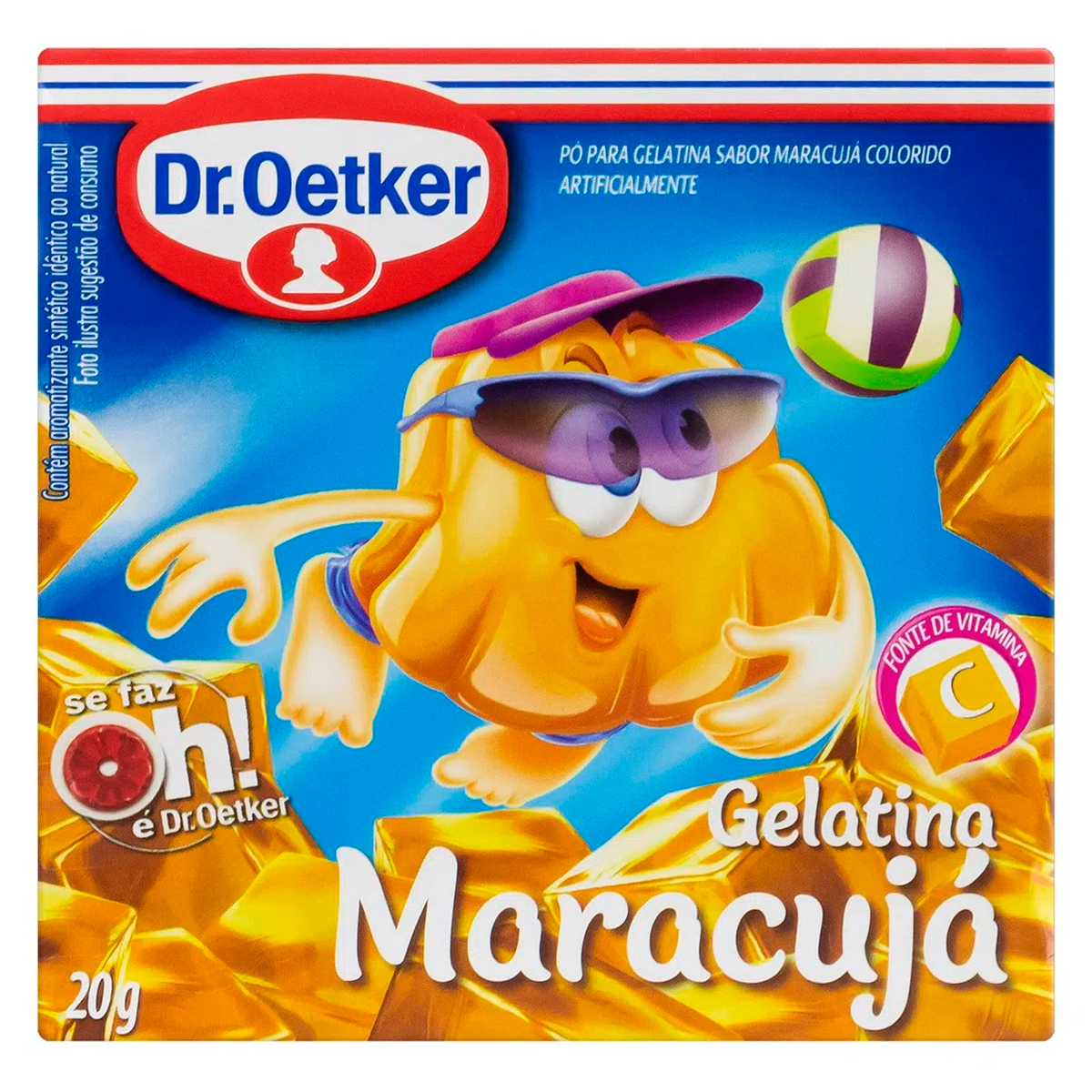 Gelatina em P&oacute; de Maracuj&aacute; Dr. Oetker Caixa 20g
