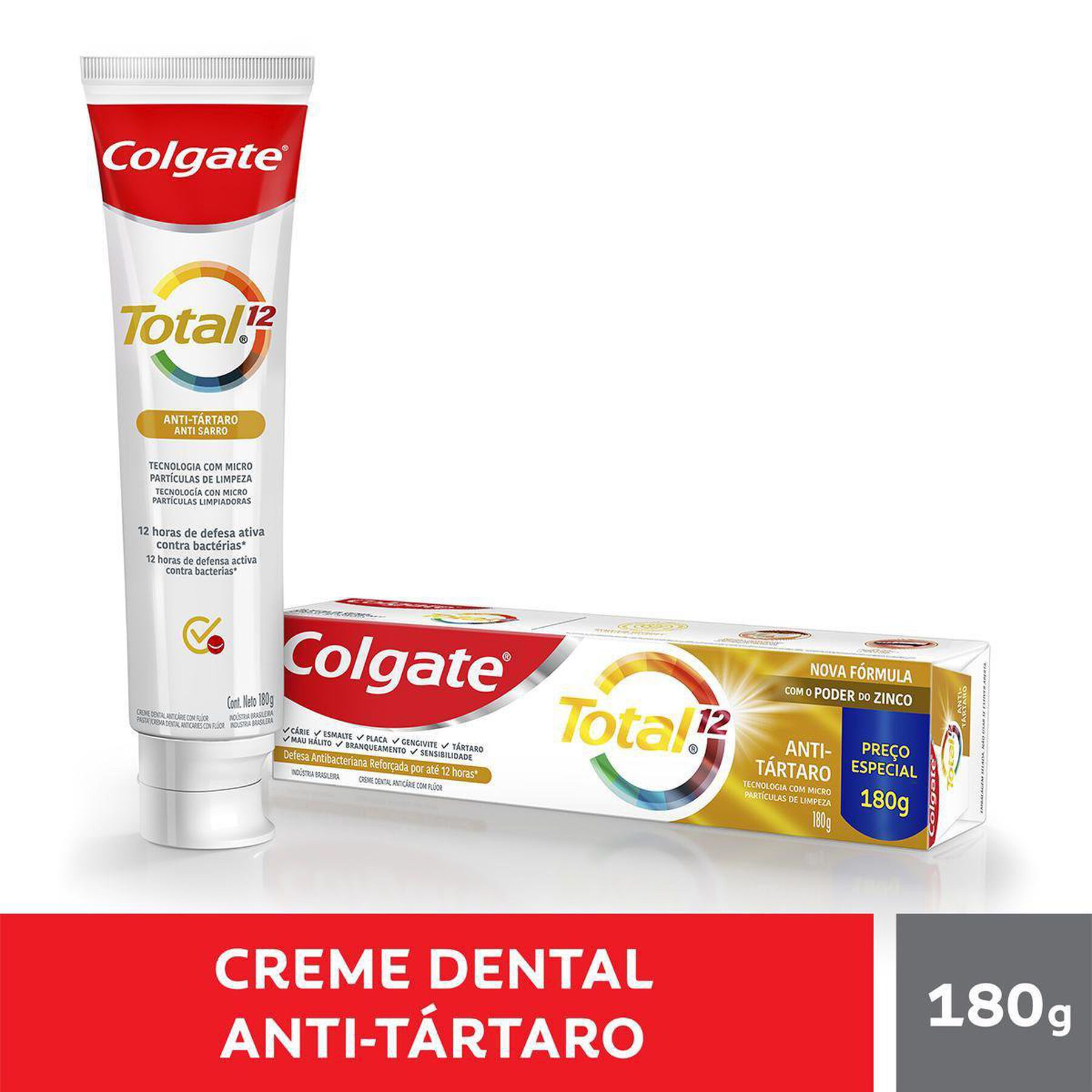 Creme Dental Colgate Total 12 Anti Tártaro 180g