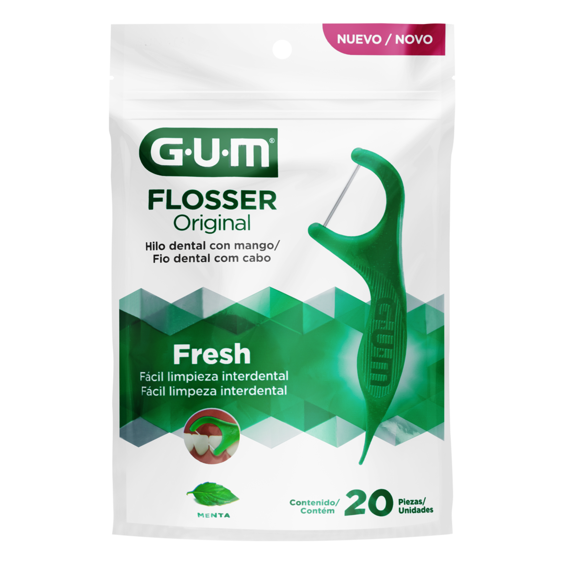 Fio Dental com Cabo Original Menta GUM C/20 Unidades