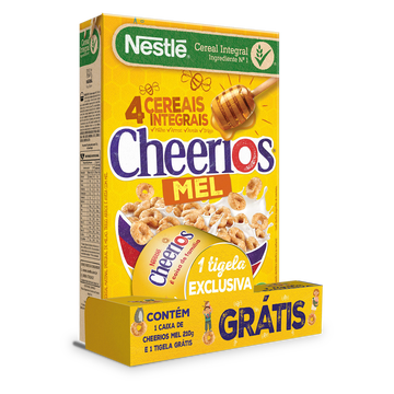Cereal Matinal Integral Mel Nestlé Cheerios Caixa 210g Grátis 1 Tigela