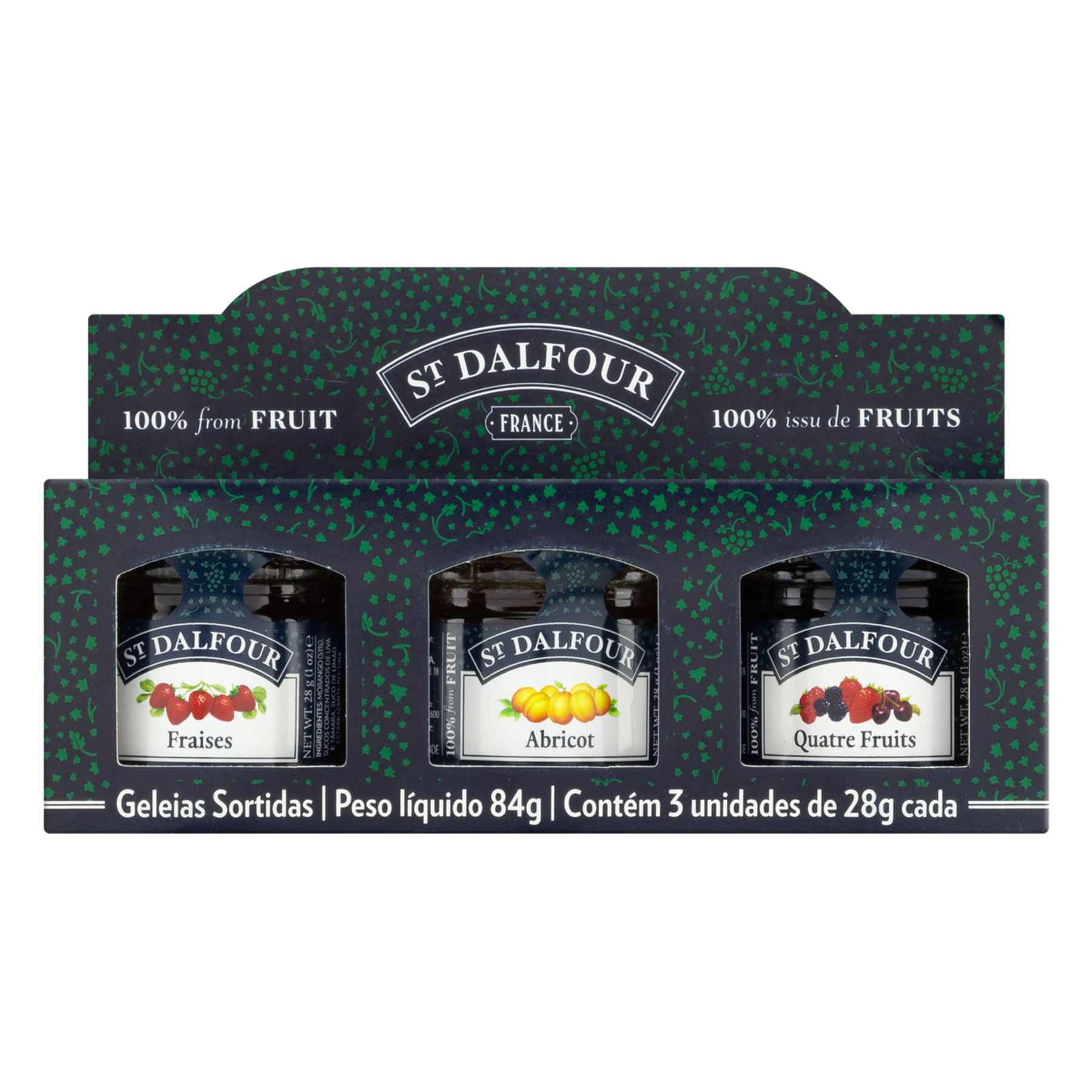 Geleias Sortidas St Dalfour 84g C/3 Unidades
