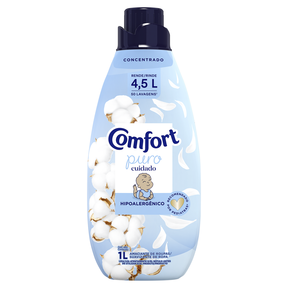 Amaciante de Roupa Concentrado Puro Cuidado Comfort Frasco 1l
