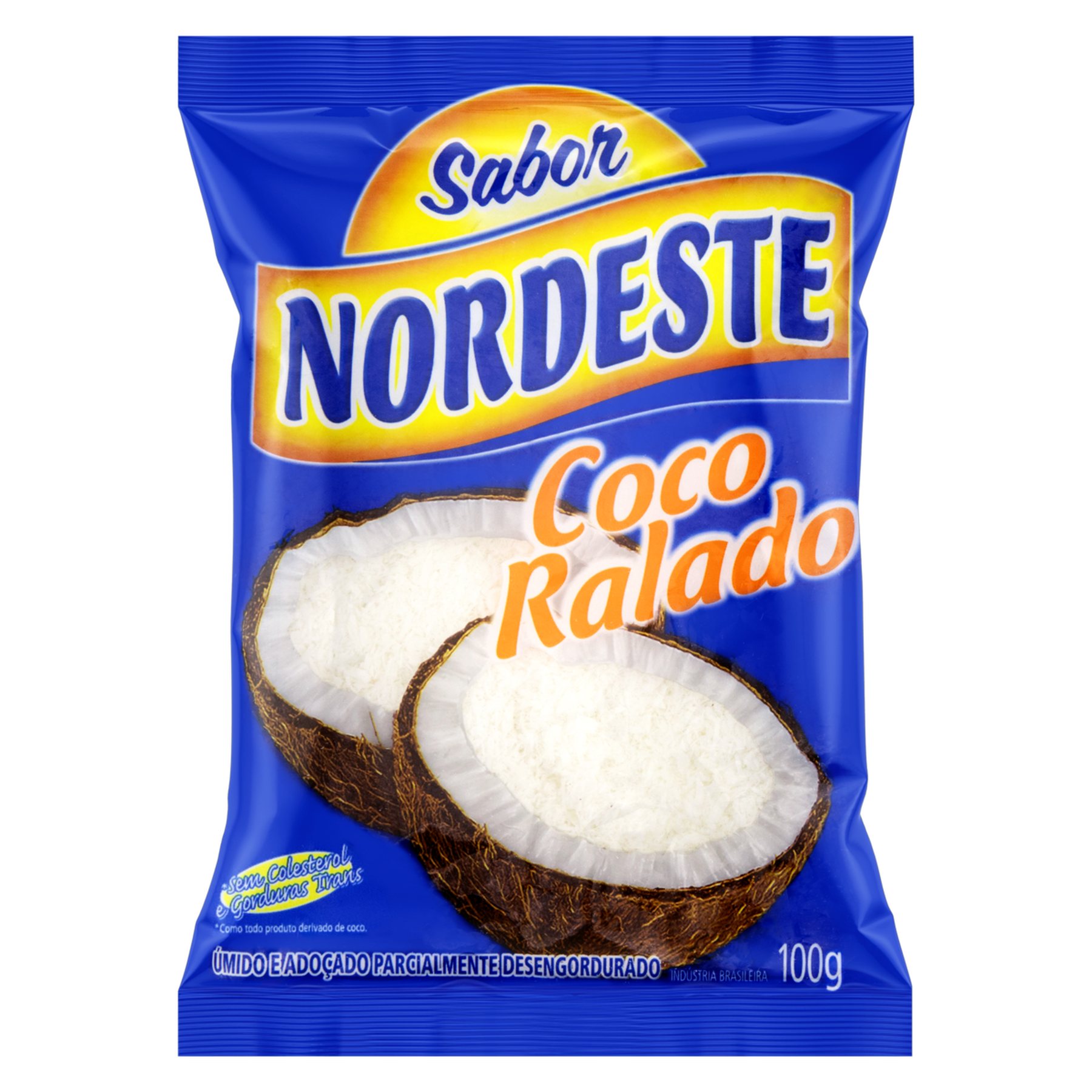 Coco Ralado Úmido Adoçado Sabor Nordeste Pacote 100g