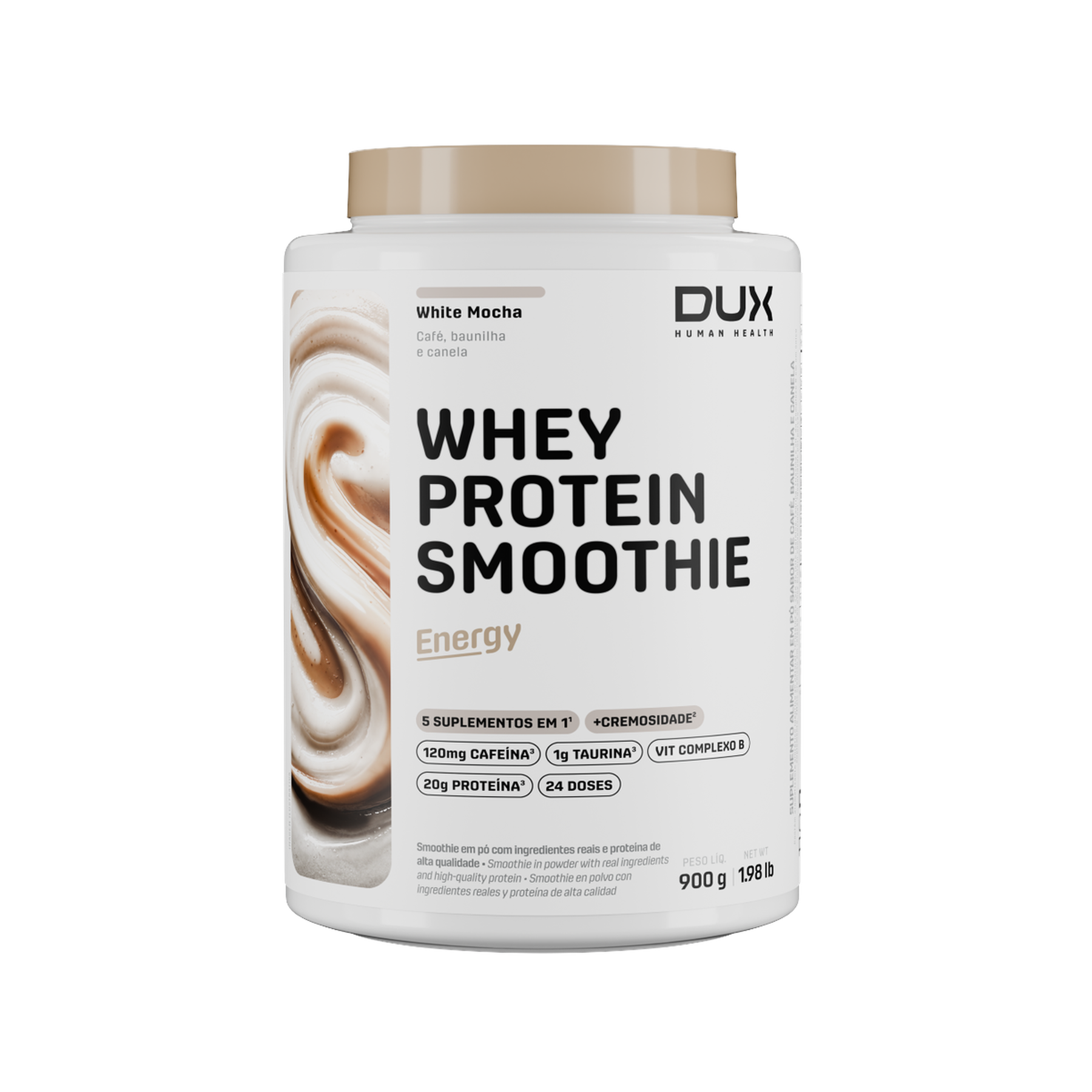 Whey Protein Smoothie White Mocha Dux Human Health Pote 900g
