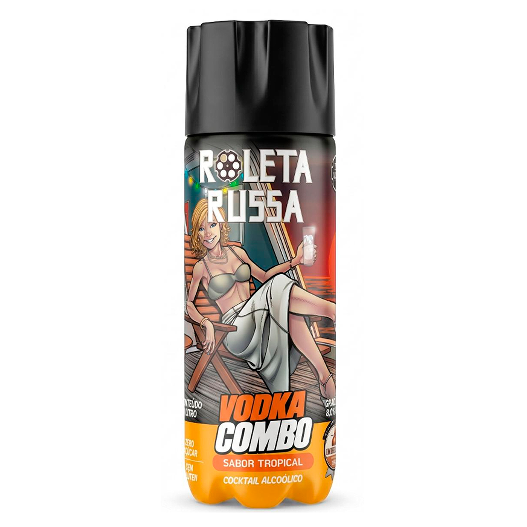 Bebida Mista Vodka Combo Tropical Roleta Russa Garrafa 1l