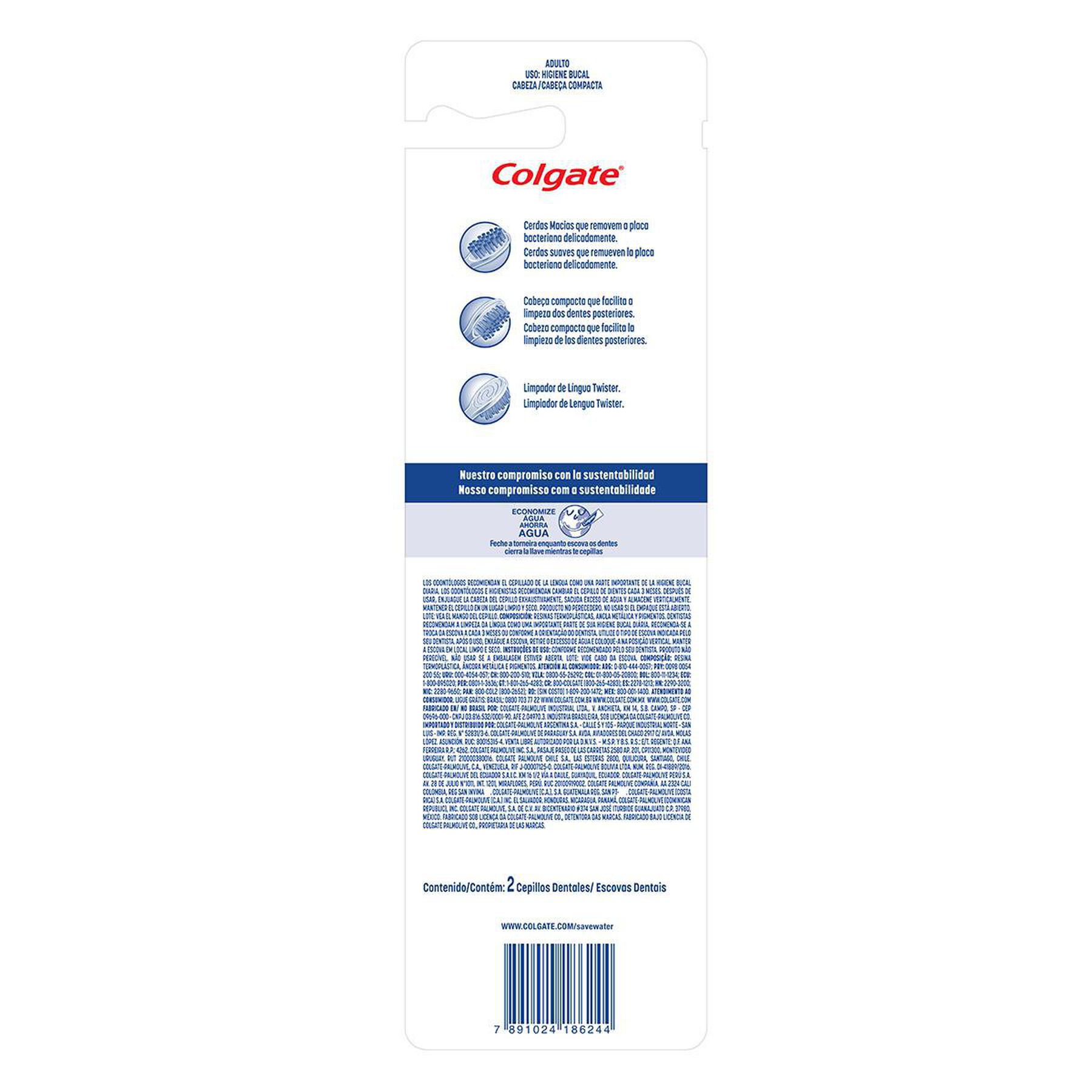 Escova Dental Macia Twister Colgate C/2 Unidades