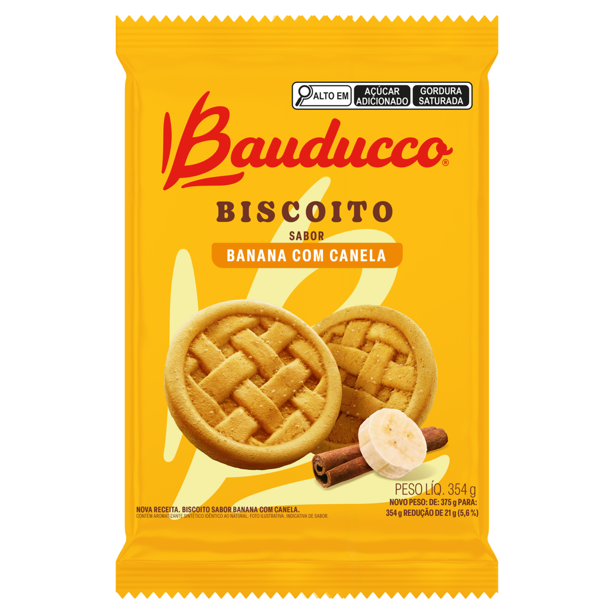 Biscoito Banana com Canela Bauducco Pacote 354g