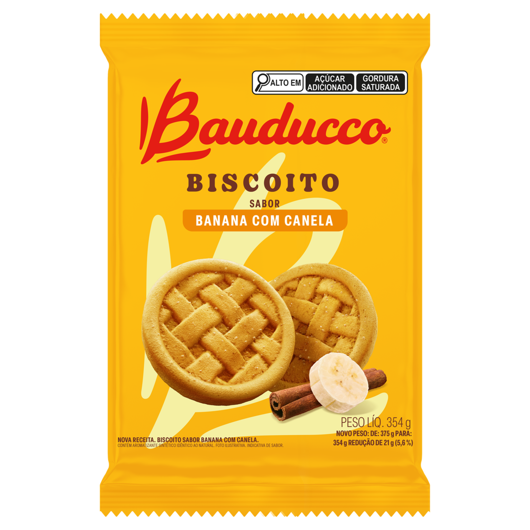 Biscoito Banana com Canela Bauducco Pacote 354g