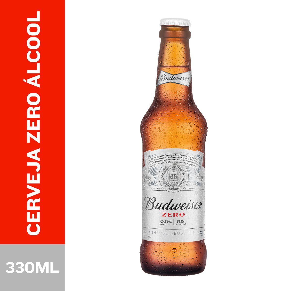 Cerveja Budweiser Zero &Aacute;lcool Long Neck 330ml