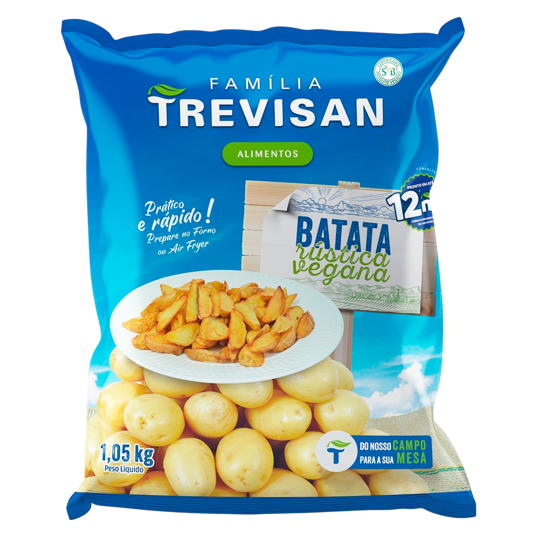 Batata R&uacute;stica Trevisan Pacote 1,05kg