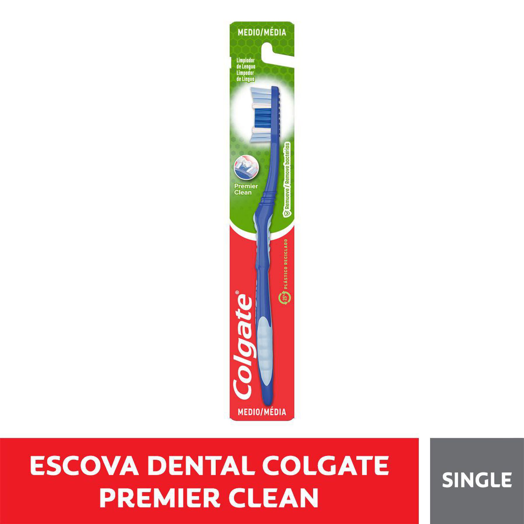 Escova Dental Média Premier Clean Colgate