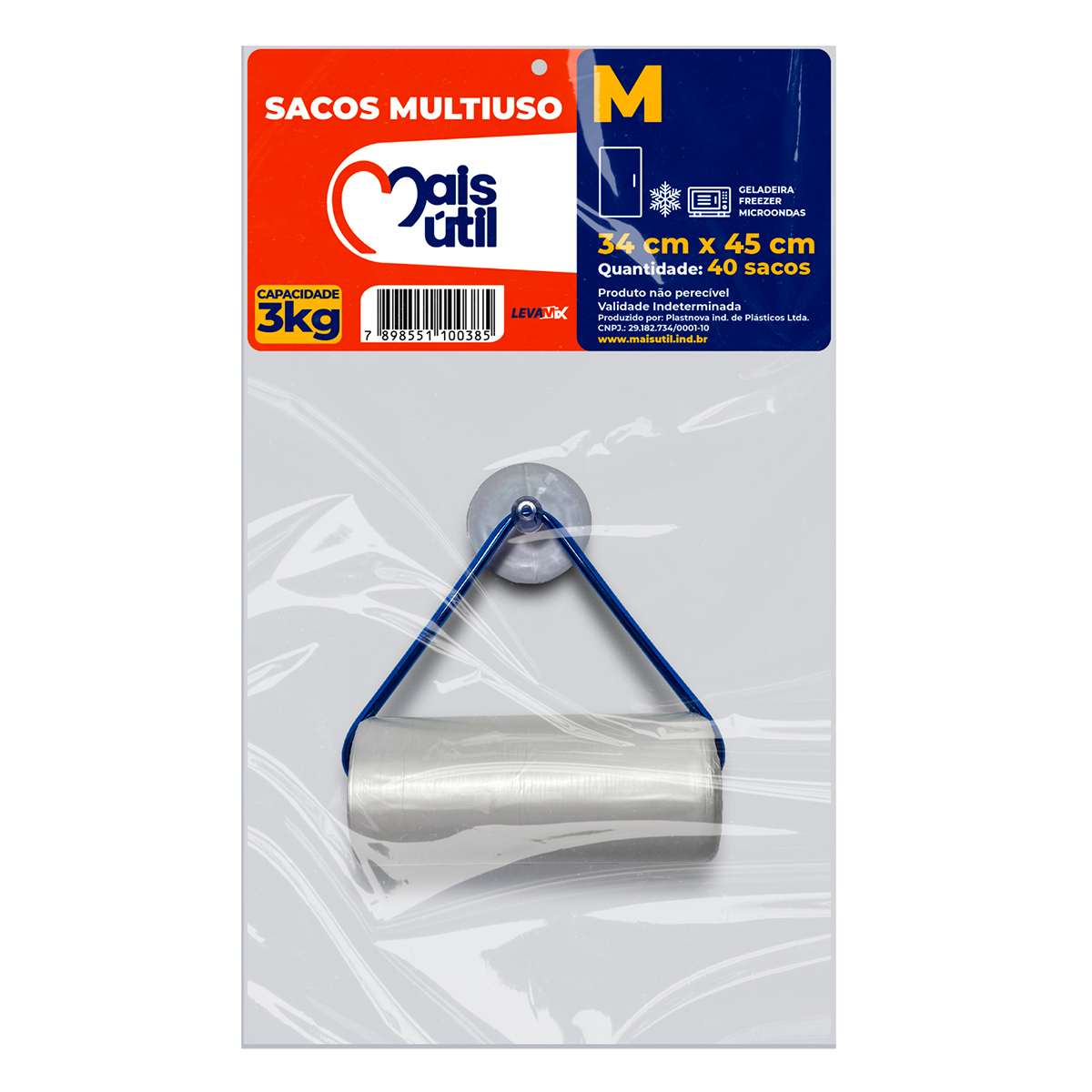Saco Multiuso Mais&Uacute;til 34x45cm C/40 Unidades