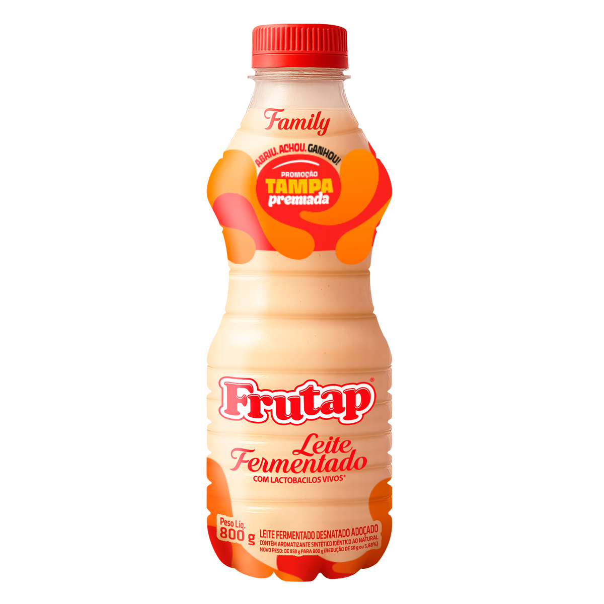 Leite Fermentado Desnatado Frutap Garrafa 800g