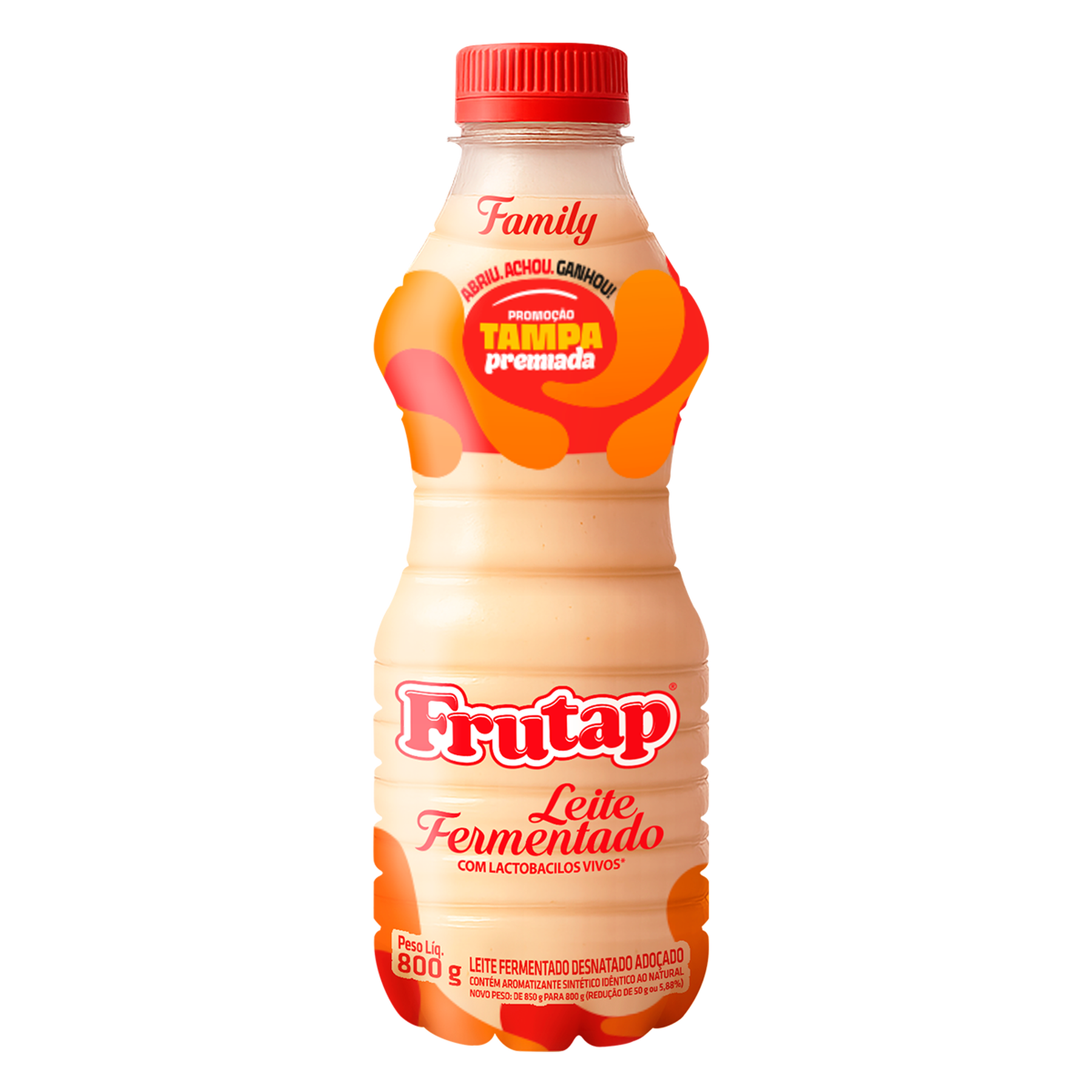 Leite Fermentado Desnatado Frutap Garrafa 800g