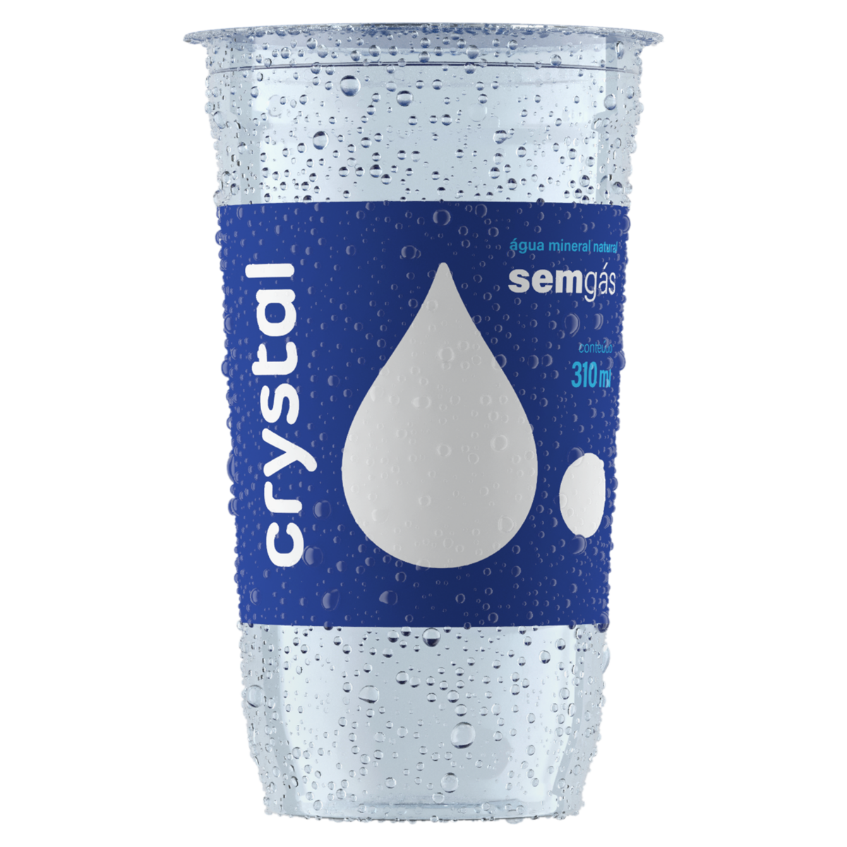 &Aacute;gua Mineral Natural sem G&aacute;s Crystal Copo 310ml