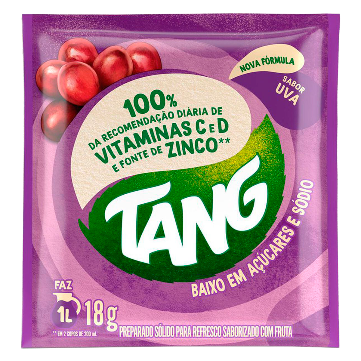 Refresco em P&oacute; Uva Tang Pacote 18g