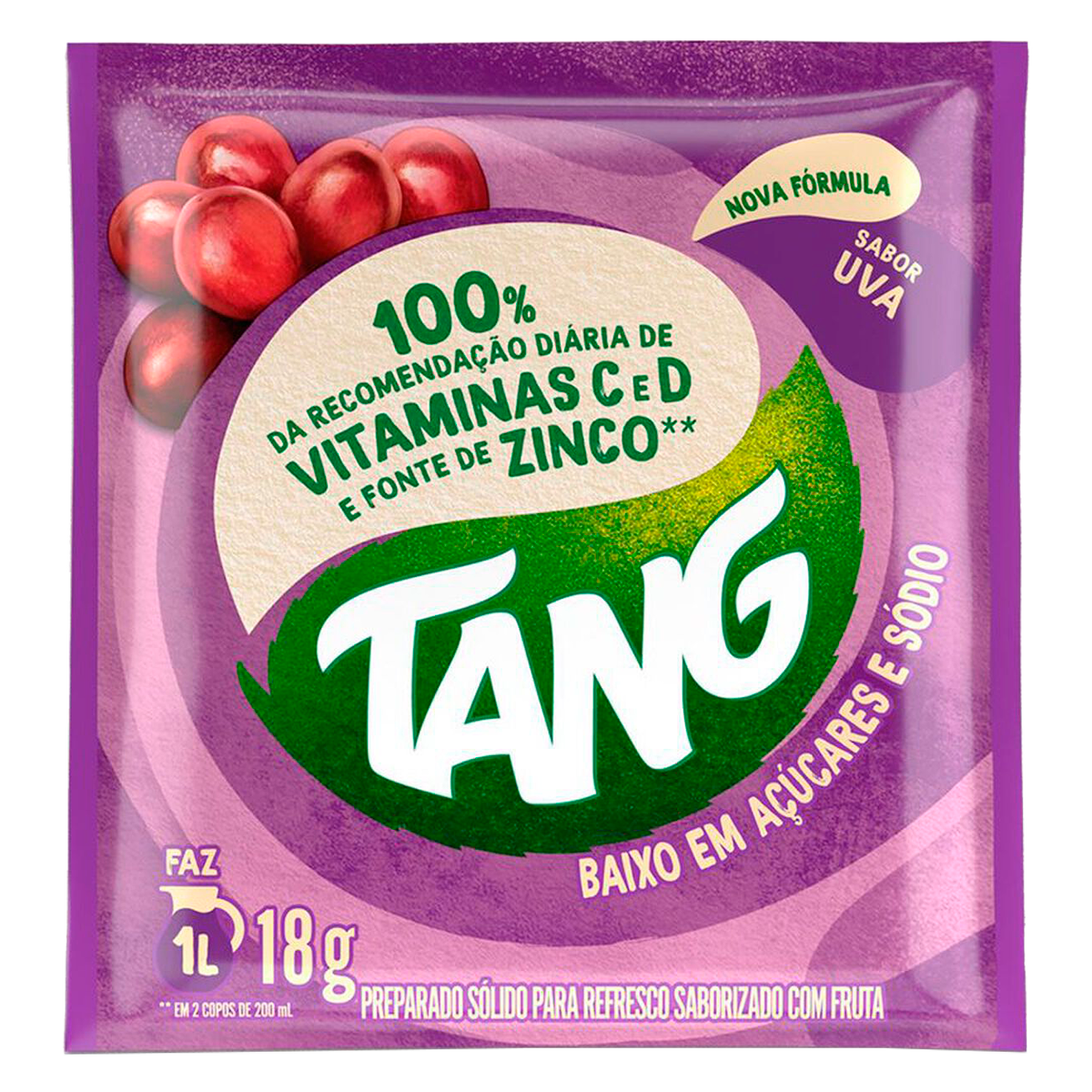 Refresco em P&oacute; Uva Tang Pacote 18g