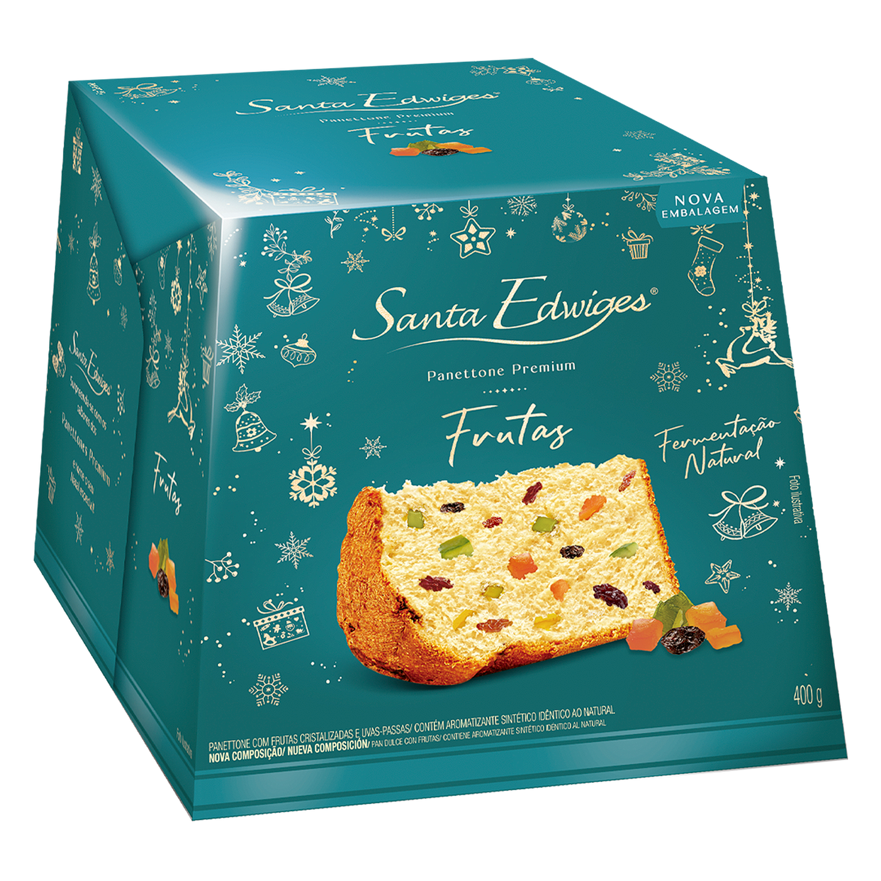 Panettone Frutas Santa Edwiges Caixa 400g