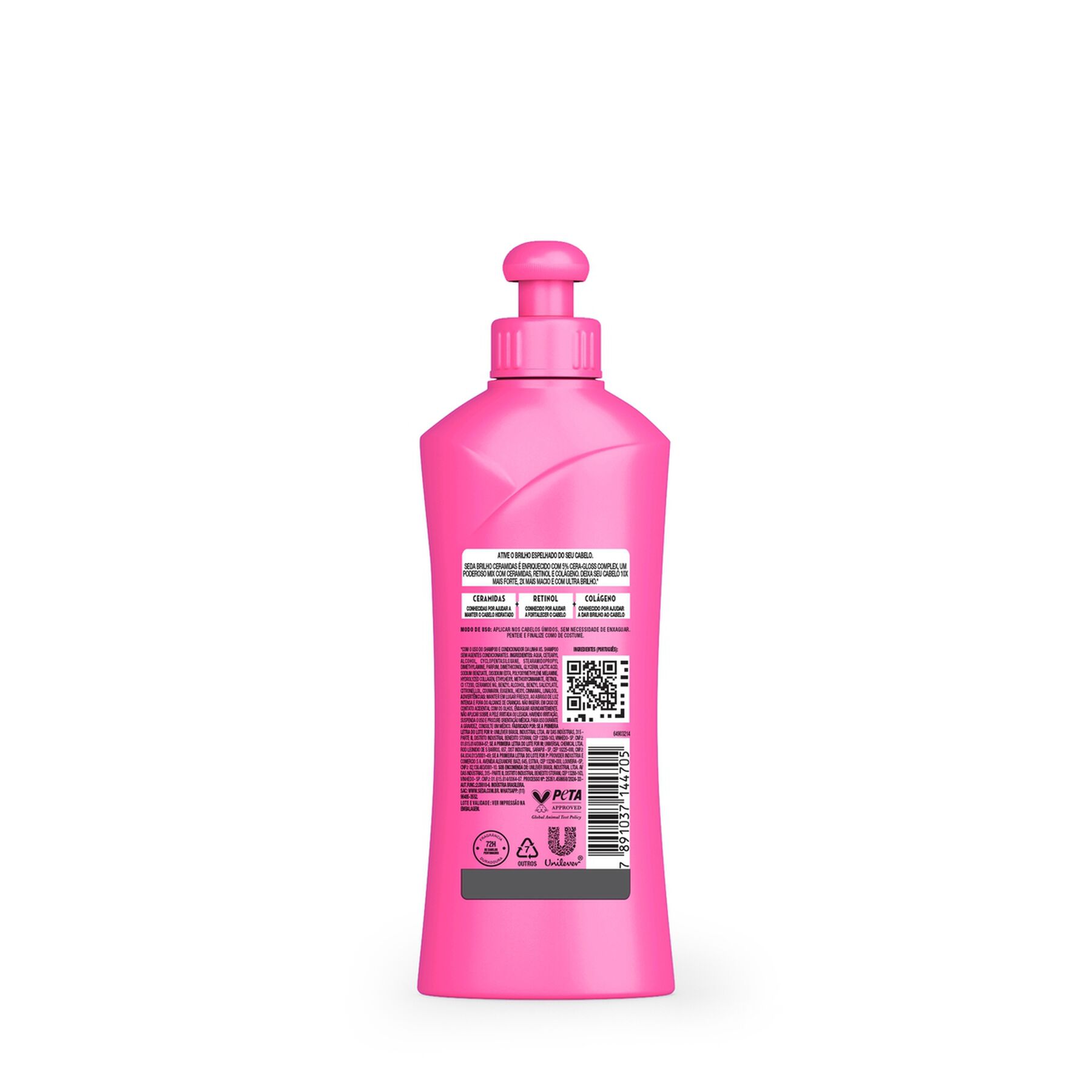 Creme para Pentear Brilho Ceramidas Seda Frasco 300ml