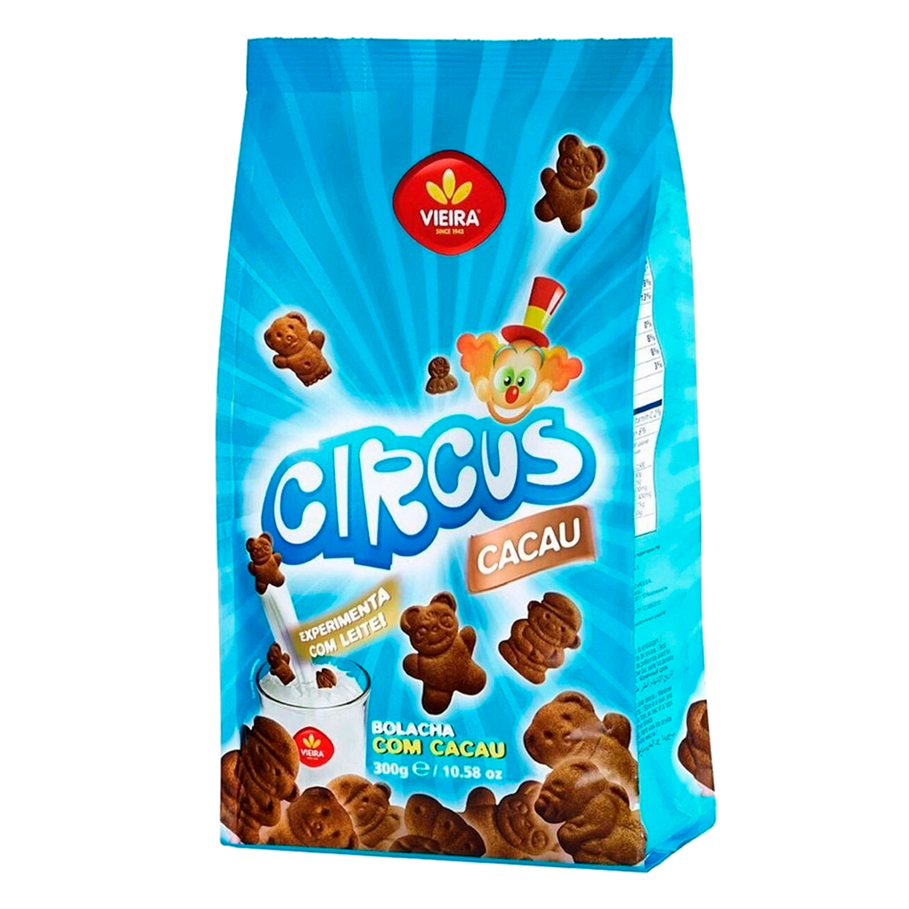 Bolacha com Cacau Circus Vieira Pacote 300g