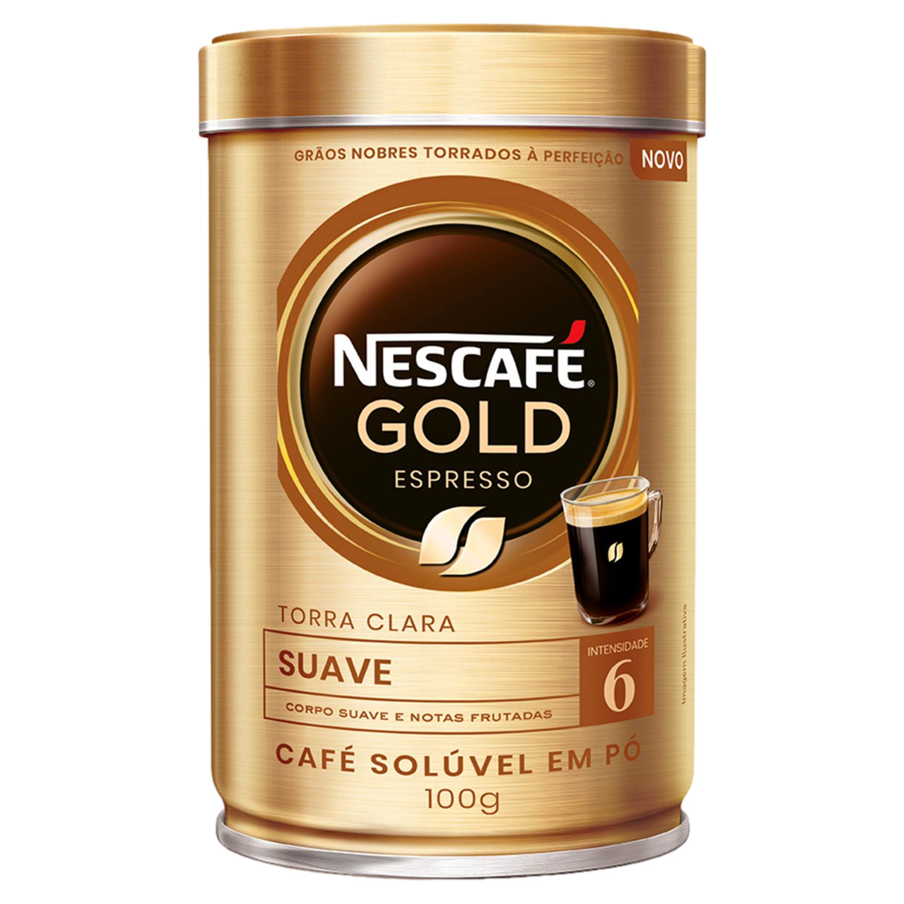 Café Solúvel em Pó Espresso Suave Nescafé Gold Lata 100g
