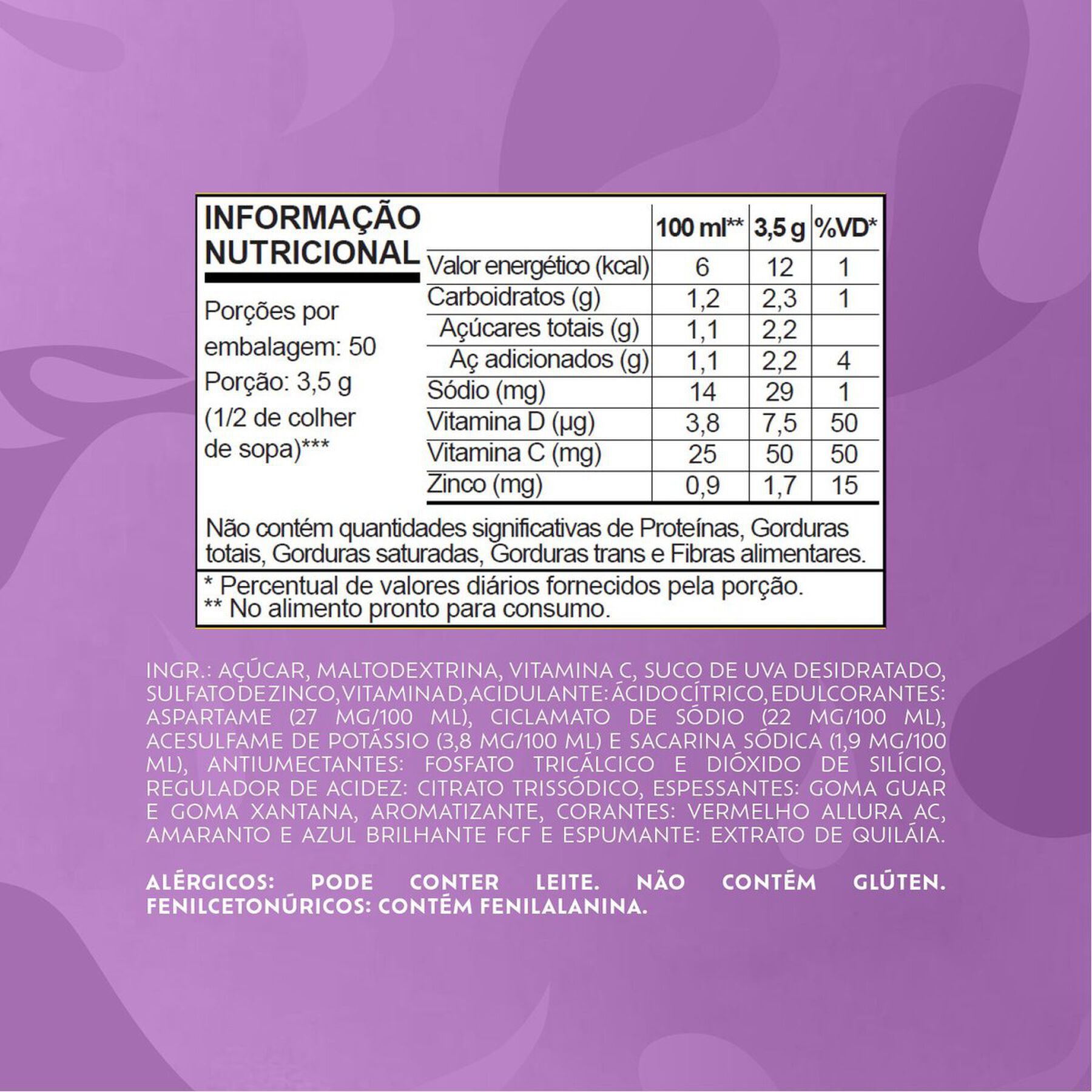 Refresco Uva Tang Caixa 180g C/10 Unidades - Embalagem Econômica Leve Mais Pague Menos