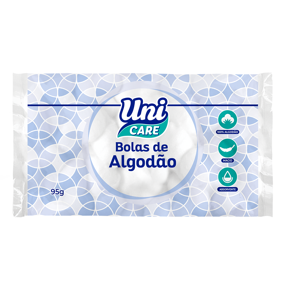 Bolas de Algod&atilde;o Uni Care 95g