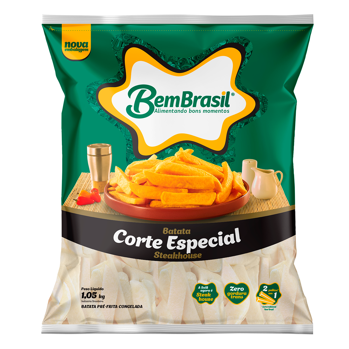 Batata Corte Especial Bem Brasil Pacote 1,05kg