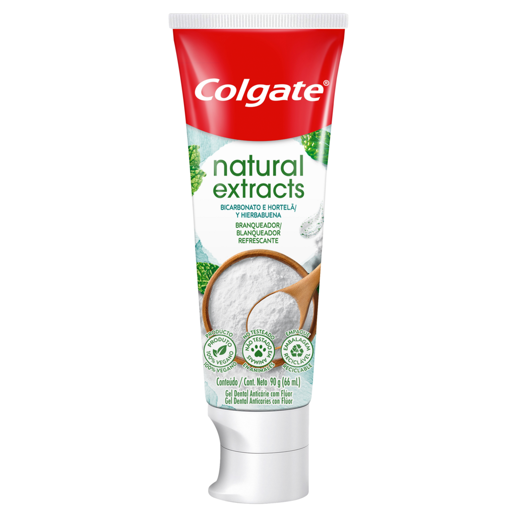 Gel Dental Bicarbonato e Hortel&atilde; Natural Extracts Colgate Caixa 90g&nbsp;