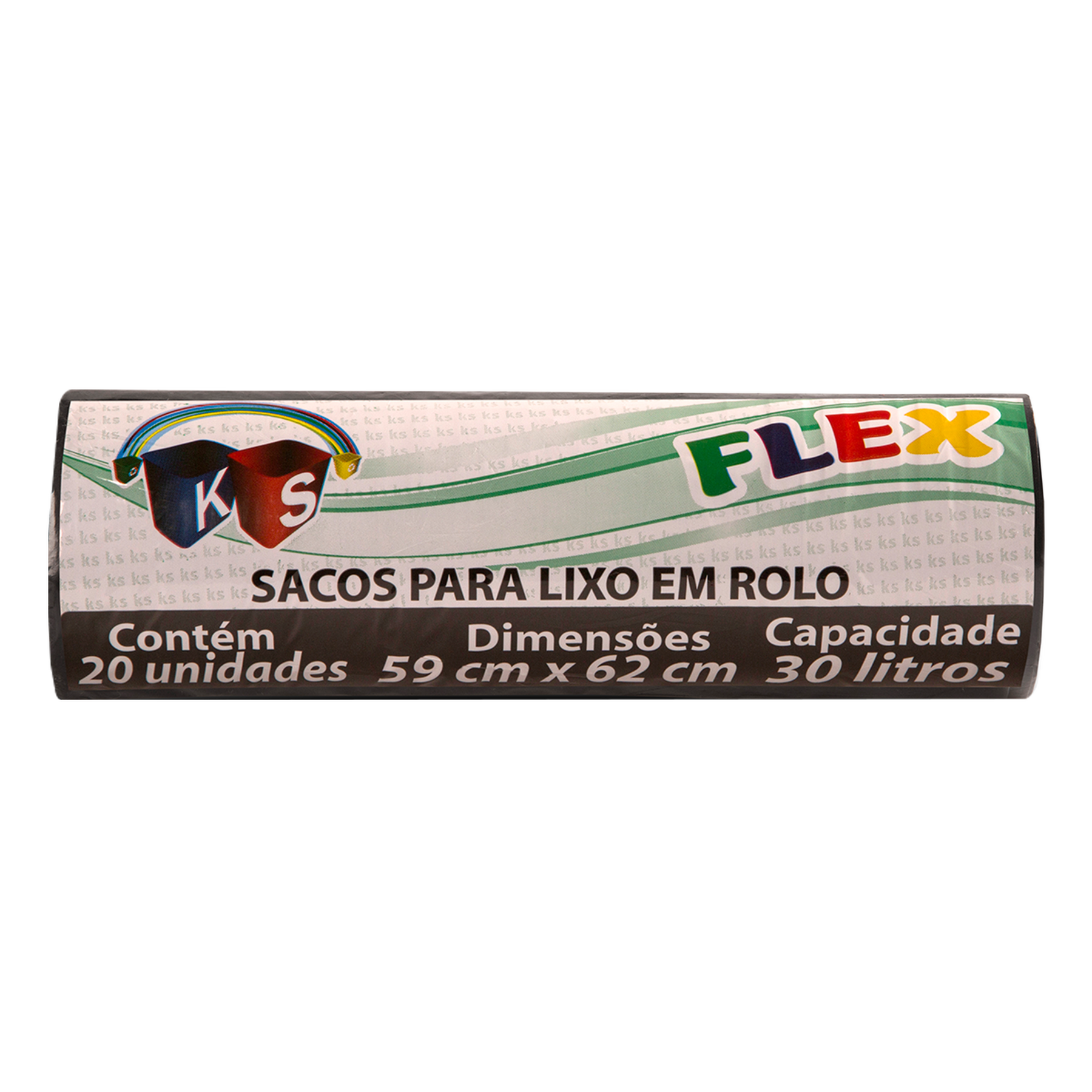 Saco Lixo Rolo KS Flex 30l Pacote 20 Unidades