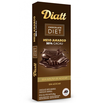 Chocolate Diatt com Recheio Meio Amargo 50% 25g
