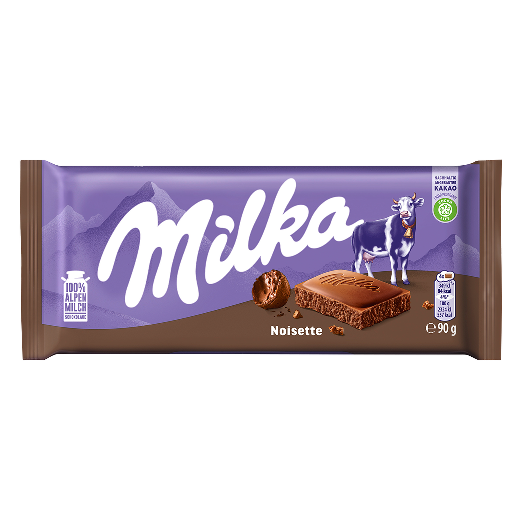 Barra de Chocolate Noisette Milka 90g