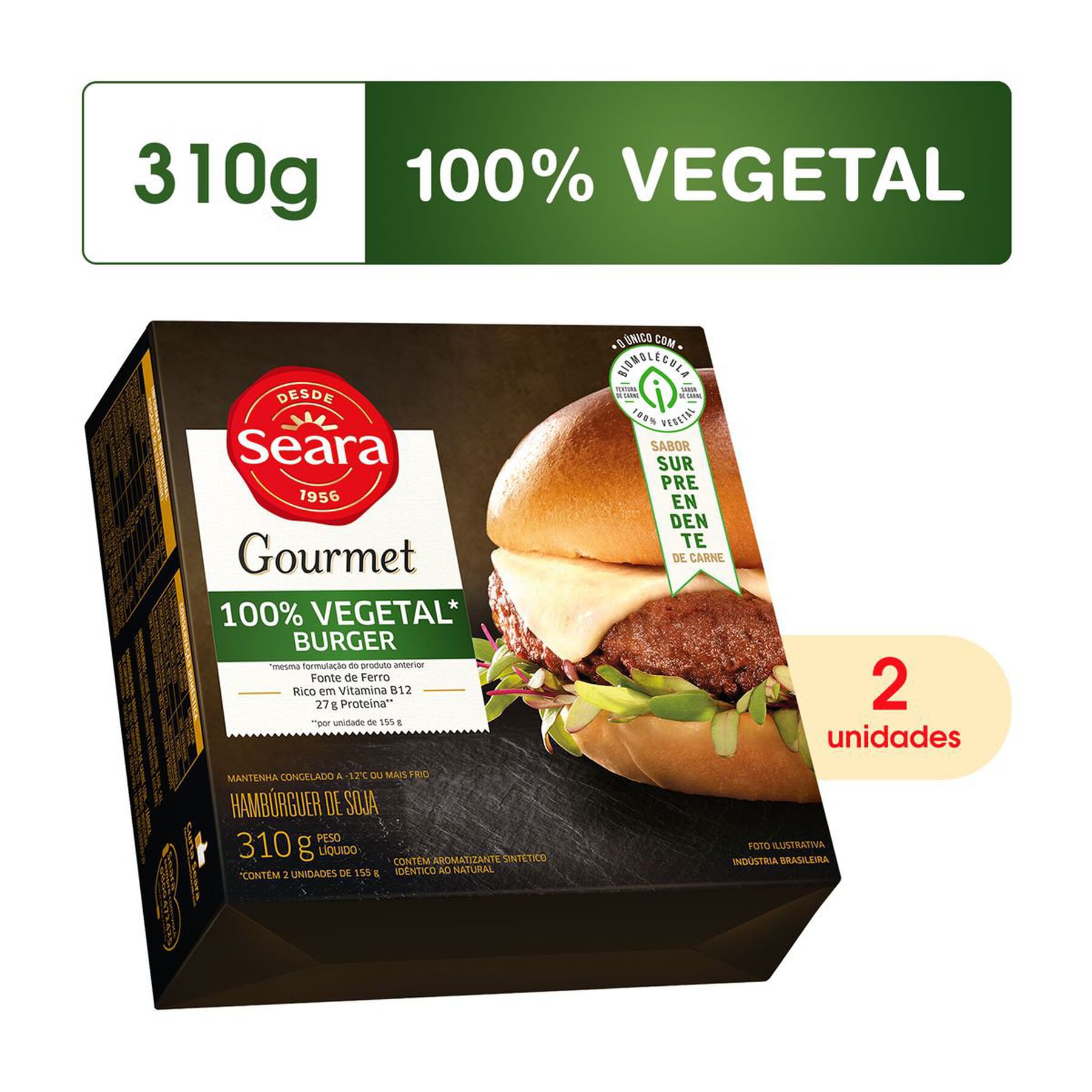 100% Vegetal burger Seara Gourmet 310g