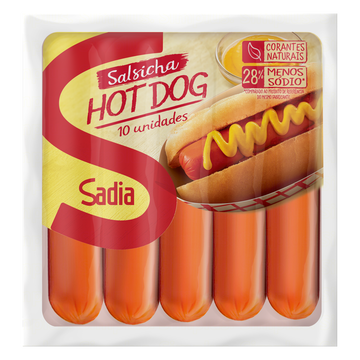 Salsicha Hot-Dog Sadia 500g 10 Unidades
