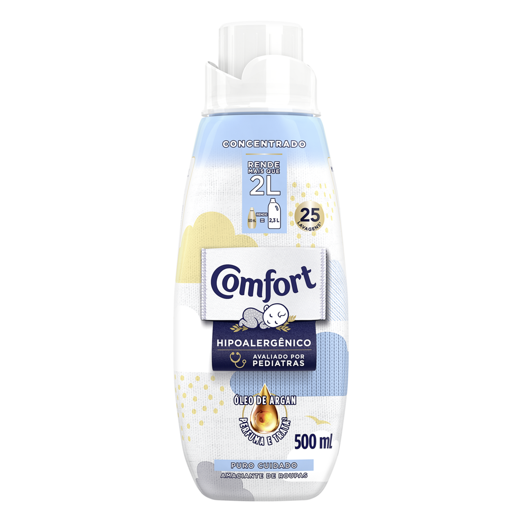 Amaciante de Roupa Concentrado Puro Cuidado Comfort Intense Frasco 500ml
