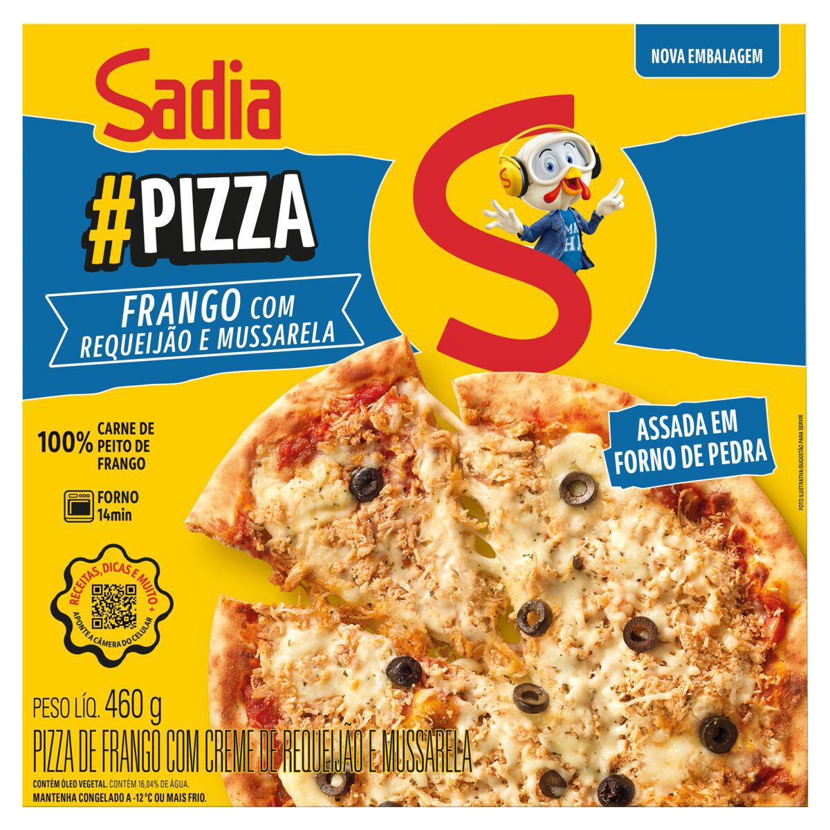 Pizza Frango com Requeij&atilde;o e Mussarela Sadia Caixa 460g