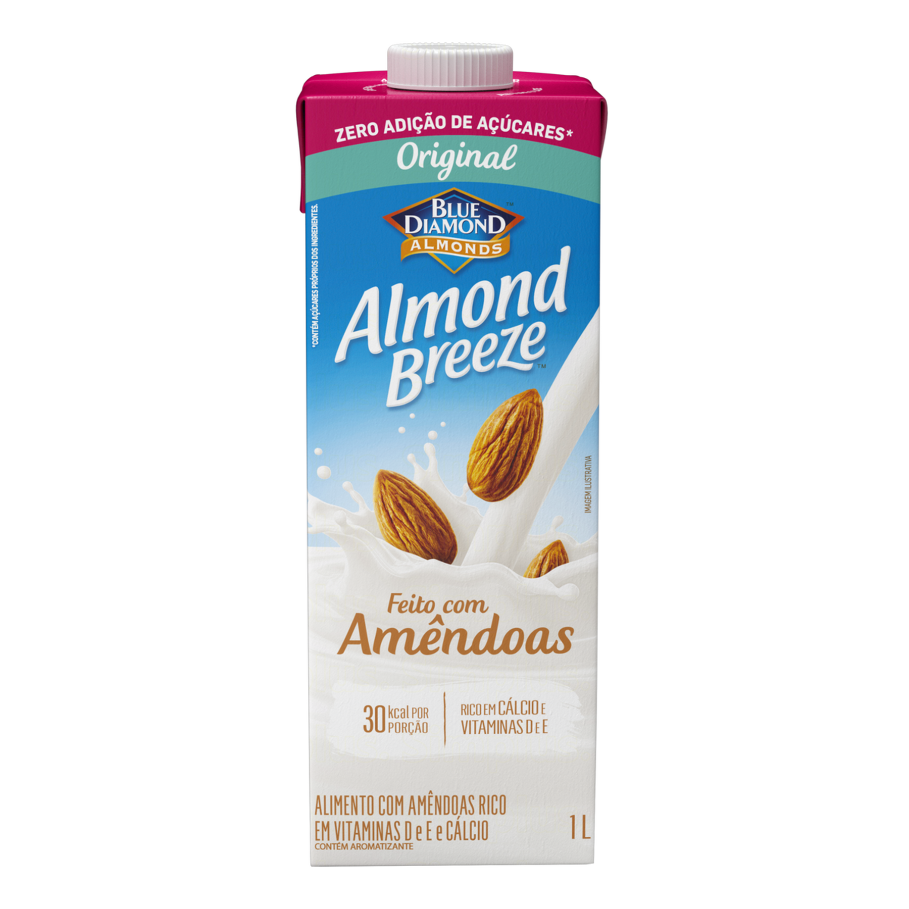 Bebida à Base de Amêndoa Original Zero Açúcar Blue Diamond Almond Breeze Caixa 1l