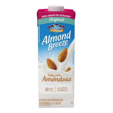 Bebida à Base de Amêndoa Original Zero Açúcar Blue Diamond Almond Breeze Caixa 1l