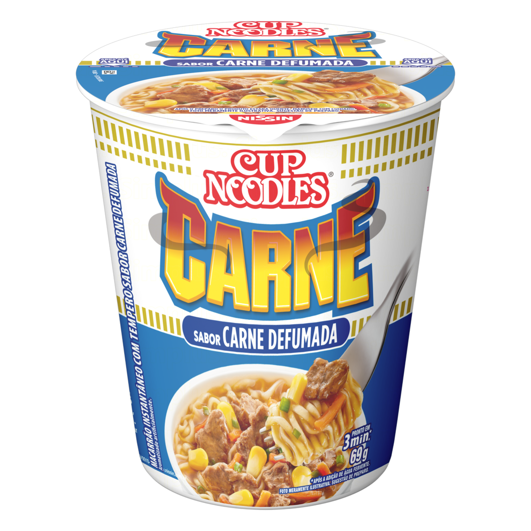 Macarr&atilde;o Instant&acirc;neo Carne Defumada Cup Noodles Copo 69g