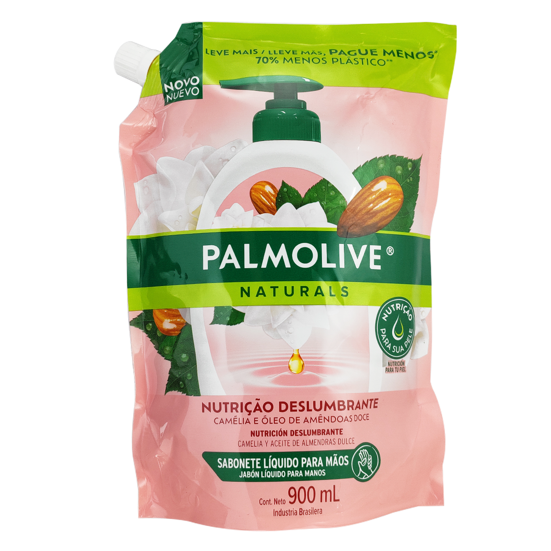 Sabonete Líquido para as Mãos Óleo Nutritivo Palmolive Naturals Sachê 900ml - Embalagem Refil Super Econômico