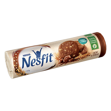 Biscoito Integral Cacau & Cereais Nestlé Nesfit Pacote 160g