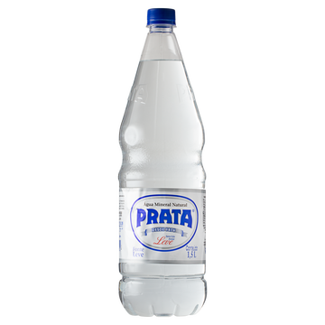 Água Mineral Natural sem Gás Prata Garrafa 1,5l